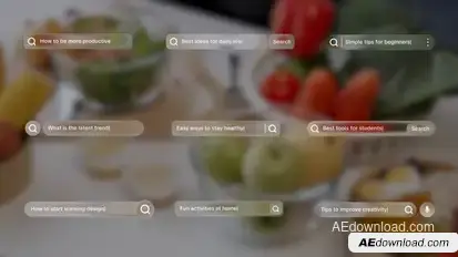Liquid Glass Effect Search Bar Elements template preview