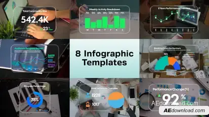 Liquid Glass Infographic Animations Openers template preview