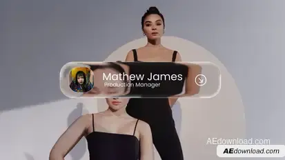 Liquid Glass Lower Third Elements template preview