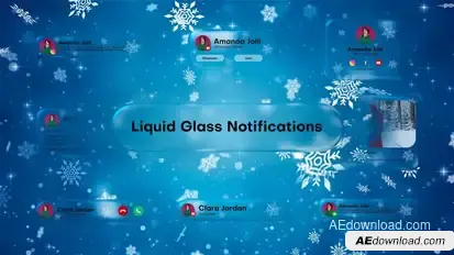 Liquid Glass Notifications | New Yaer Elements template preview