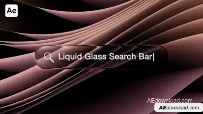 Liquid Glass Search Bar - Text Typing Animation | After Effects Template Openers template preview