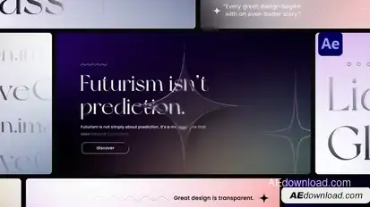 Liquid Glass Typography Posters Titles template preview