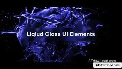 Liquid Glass UI Elements Elements template preview