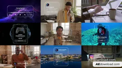 Liquid Glass UI Pack Video Displays template preview