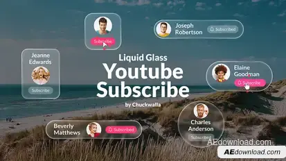 Liquid Glass Youtube Subscribe Elements template preview