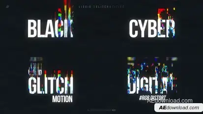 Liquid Glitch Titles Titles template preview