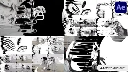 Liquid Ink Transitions for After Effects Elements template preview
