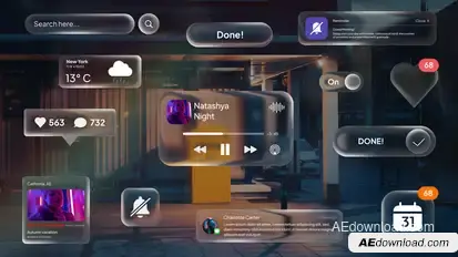 Liquid Interface Items Elements template preview