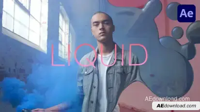 Liquid Media Reveal Video Displays template preview