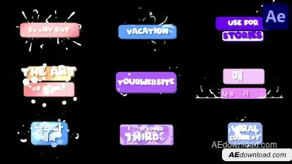 Liquid Motion Lower Thirds for After Effects Elements template preview