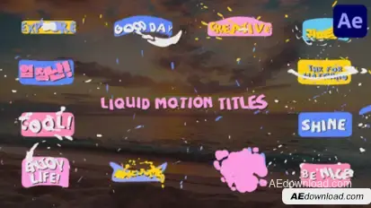 Liquid Motion Titles for After Effects Titles template preview