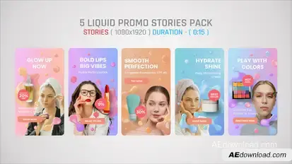 Liquid Promo Stories Pack Product Promo template preview