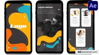 Liquid Promo Stories Slideshow | After Effects Elements template preview
