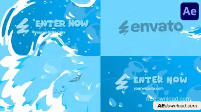Liquid Sea Bubbles Logo for After Effects Logo Stings template preview