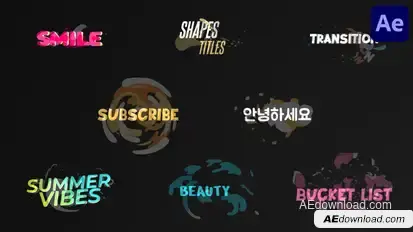 Liquid Shapes Titles for After Effects Titles template preview