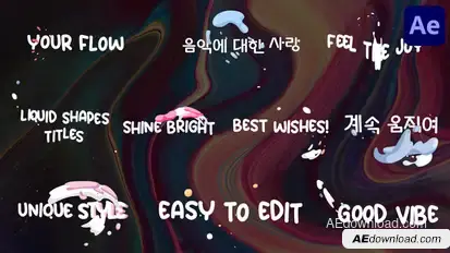 Liquid Shapes Titles for After Effects Titles template preview