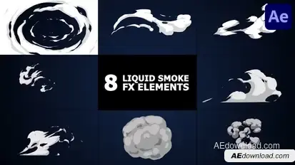 Liquid Smoke Elements | After Effects Elements template preview