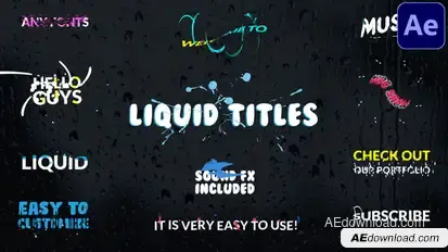 Liquid Titles | After Effects Titles template preview