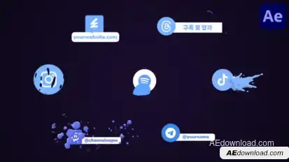 Liquid Titles And Social Media | After Effects Titles template preview