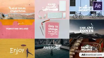 Liquid Titles Collection| After Effects Template Titles template preview
