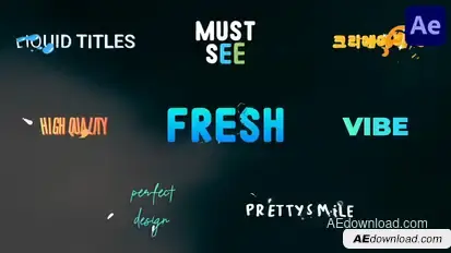 Liquid Titles for After Effects Titles template preview