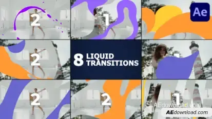 Liquid Transitions | After Effects Elements template preview