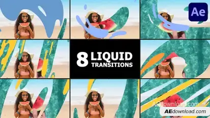 Liquid Transitions | After Effects Elements template preview