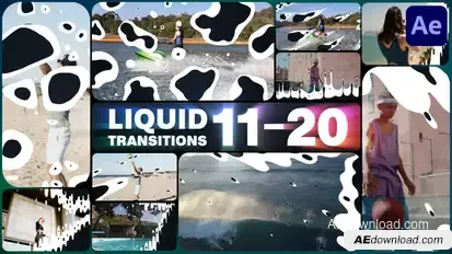 Liquid Transitions for After Effects Elements template preview