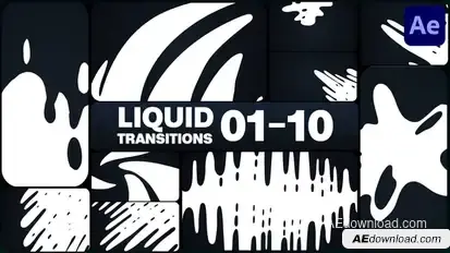 Liquid Transitions for After Effects Elements template preview