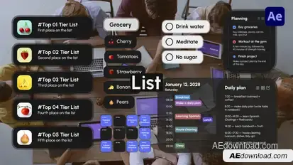 List Titles template preview