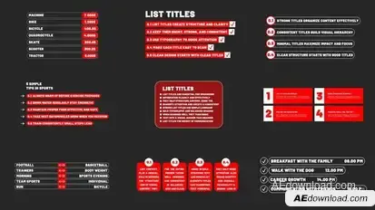 List Titles | After Effects Titles template preview