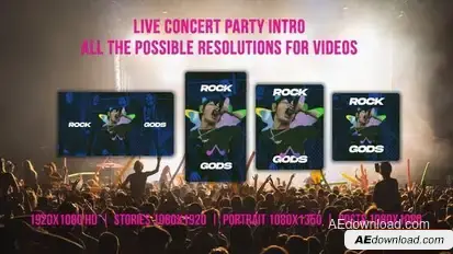 Live Concert Party Intro Openers template preview
