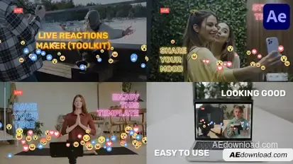 Live Reactions Maker (Toolkit) for After Effects Elements template preview
