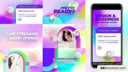 Live Streaming Short Opener Openers template preview