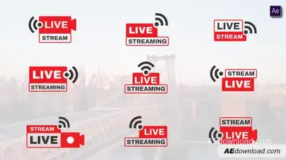 Live Streaming Titles After Effects Titles template preview