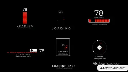Loading Icon Pack 4 Elements template preview