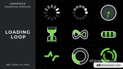 Loading loop graphic animation template | After Effects Elements template preview