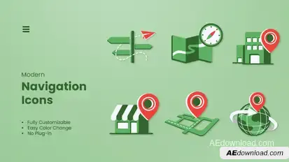Location & Navigation Elements template preview