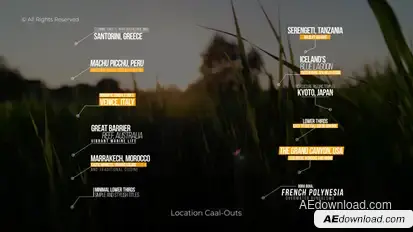 Location Call-Outs | After Effects Titles template preview