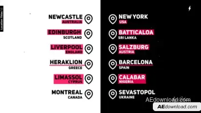 Location Titles 1.0 - AE Elements template preview