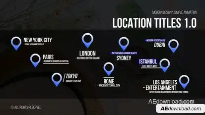 Location Titles 1.0 | After Effects Titles template preview