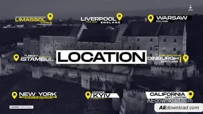 Location Titles  AE Elements template preview