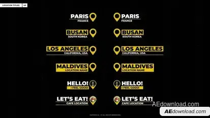 Location Titles | AE Titles template preview