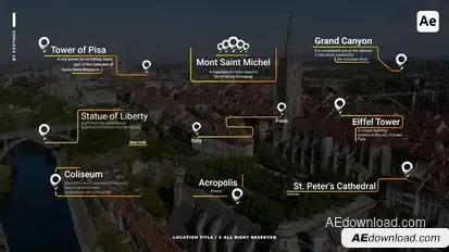 Location Titles v3.0 | AE Titles template preview
