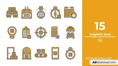 Logistic Icon After Effect Elements template preview