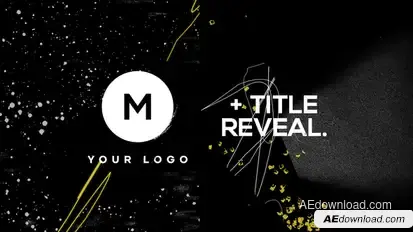 Logo & Title Reveal Scribble Grunge Video Displays template preview