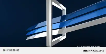 Logo 3D Ribbons Logo Stings template preview