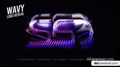 Waves Logo Reveal Logo Stings template preview