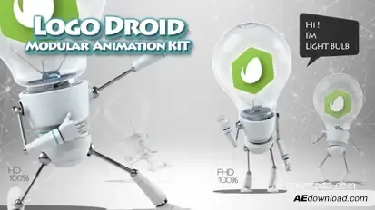Logo Droid Modular Animation Kit Product Promo template preview