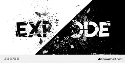Logo Explode Video Displays template preview